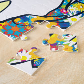 zwarte modedame legpuzzel (Zijkant)