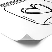 Zwarte moderne eenvoudige script baby ouder tips poster (Hoek)