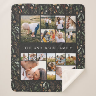 zwarte moderne elegant 17 foto botanische pampas f sherpa deken