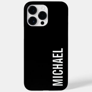 Zwarte Moderne Minimalistische Gepersonaliseerde N Case-Mate iPhone 14 Pro Max Hoesje