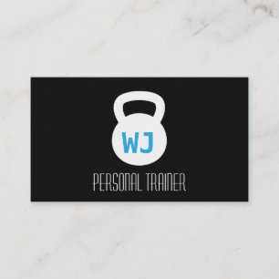Zwarte Moderne Minimalistische Kettlebell Fitness Visitekaartje