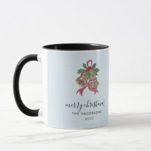 Zwarte moderne script Kerst foto mok