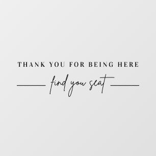 Zwarte Moderne Trouwstoel Grafiek Spiegelsticker Raamsticker