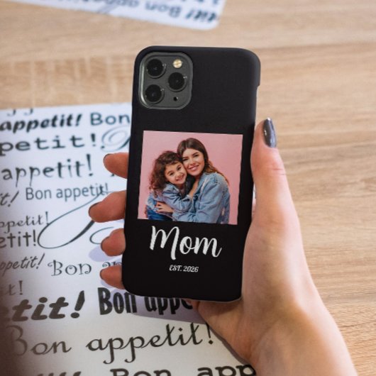 Zwarte Moeder Gevestigd Script Foto Case-Mate iPhone Case
