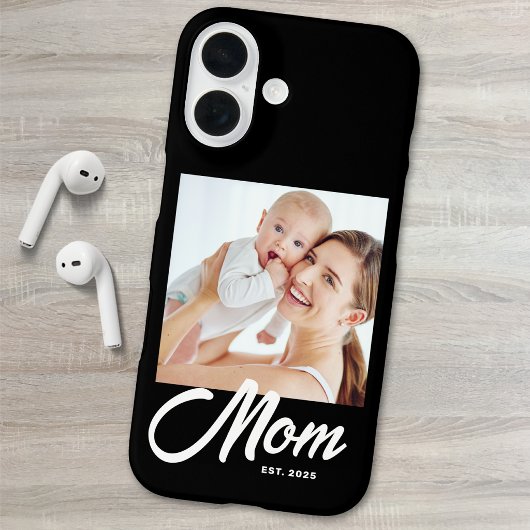Zwarte Moeder Gevestigd Script Foto Case-Mate iPhone Case