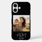 Zwarte Moeder Gevestigde Script Foto Case-Mate iPhone Case (Achterkant)