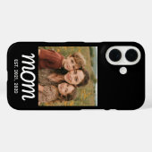 Zwarte Moeder Gevestigde Script Foto Case-Mate iPhone Case (Achterkant (horizontaal))