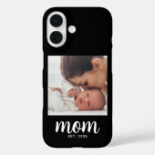 Zwarte Moeder Gevestigde Script Foto Case-Mate iPhone Case (Achterkant)