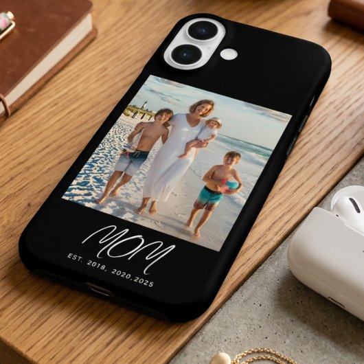Zwarte Moeder Gevestigde Script Foto Case-Mate iPhone Case