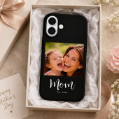 Zwarte Moeder Gevestigde Script Foto Case-Mate iPhone Case