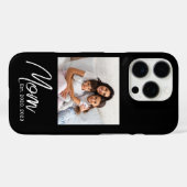 Zwarte Moeder Gevestigde Script Foto Case-Mate iPhone Case (Achterkant (horizontaal))