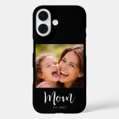 Zwarte Moeder Gevestigde Script Foto Case-Mate iPhone Case (Achterkant)