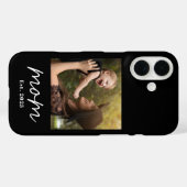 Zwarte Moeder Gevestigde Script Foto Case-Mate iPhone Case (Achterkant (horizontaal))
