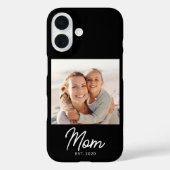 Zwarte Moeder Gevestigde Script Foto Case-Mate iPhone Case (Achterkant)