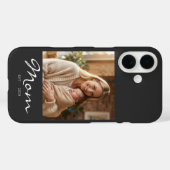 Zwarte Moeder Opgerichte Script Foto Case-Mate iPhone Case (Achterkant (horizontaal))