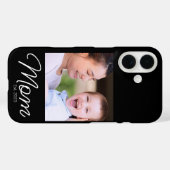Zwarte Moeder Opgerichte Script Foto Case-Mate iPhone Case (Achterkant (horizontaal))