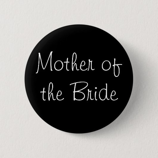 Zwarte moeder van de Bride Pin Ronde Button 5,7 Cm (Voorkant)