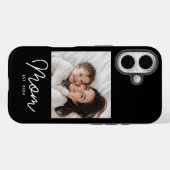 Zwarte Moeder Vastgestelde Script Foto Case-Mate iPhone Case (Achterkant (horizontaal))