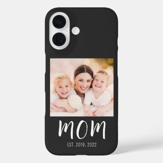Zwarte Moeder Vastgestelde Script Foto Case-Mate iPhone Case (Achterkant)