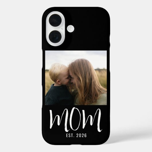 Zwarte Moeder Vastgestelde Script Foto Case-Mate iPhone Case (Achterkant)