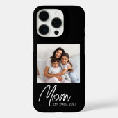 Zwarte Moeder Vastgestelde Script Foto Case-Mate iPhone Case (Achterkant)