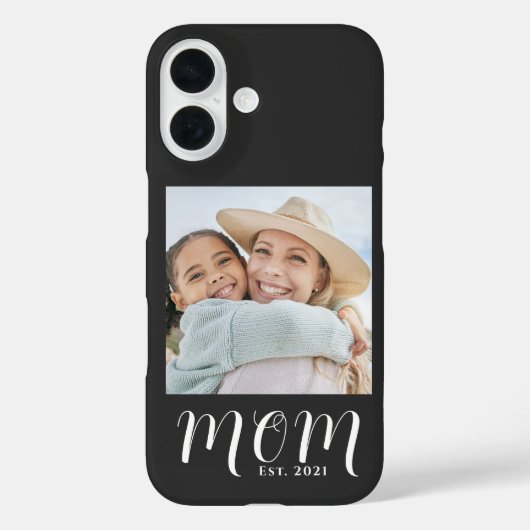 Zwarte Moeder Vastgestelde Script Foto Case-Mate iPhone Case (Achterkant)