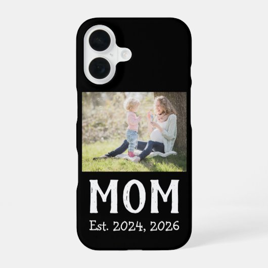 Zwarte Moeder Vastgestelde Script iPhone 16 Hoesje (Achterkant)