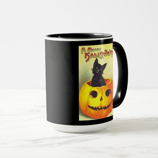  zwarte Mok en pompoen (Voorkant rechts)