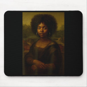 Zwarte Mona Lisa Afro Afrikaans Amerikaanse Melani Muismat