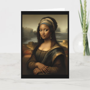 Zwarte Mona Lisa Afro-Amerikaanse Zwarte Geschiede Kaart