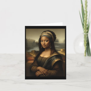 Zwarte Mona Lisa Afro-Amerikaanse zwarte geschiede Kaart
