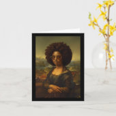 Zwarte Mona Lisa Afro-Amerikaanse zwarte geschiede Kaart (Gele Bloem)