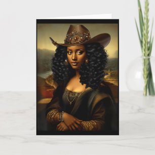 Zwarte Mona Lisa Afro-Amerikaanse Zwarte Geschiede Kaart