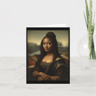 Zwarte Mona Lisa Afro-Amerikaanse zwarte geschiede Kaart