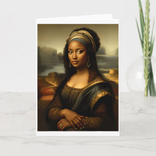 Zwarte Mona Lisa Afro-Amerikaanse Zwarte Geschiede Kaart