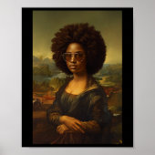 Zwarte Mona Lisa Afro-Amerikaanse zwarte geschiede Poster (Voorkant)