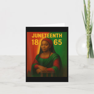 Zwarte Mona Lisa Graphic Afro-Amerikaanse juni Kaart
