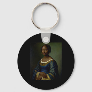Zwarte Mona Lisa Zwarte Geschiedenis Maand Vrouw Z Sleutelhanger