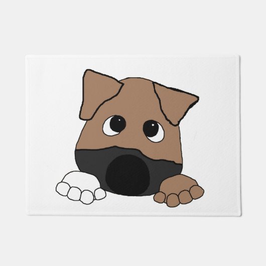 zwarte-mondkurk deurmat (Voorkant)