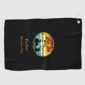 Zwarte Monogram Golf Handdoek | Bachelor Weekend (Horizontaal)