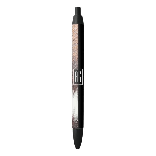 Zwarte Monogram Inkt Pen (Voorkant Verticaal)