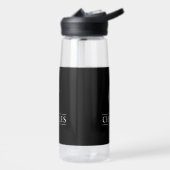 Zwarte Monogram Waterfles (Links)