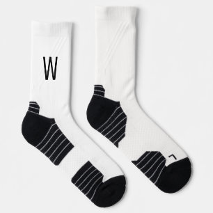 Zwarte Monogram Witte Sokken