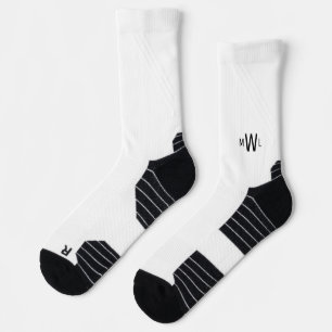 Zwarte Monogram Witte Sokken