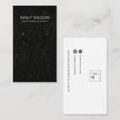 ZWARTE MOSAISCHE TEXTURE STUD EARRING DISPLAY-KAAR VISITEKAARTJE (Voorkant / Achterkant)