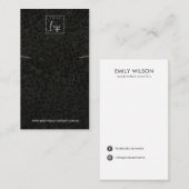 ZWARTE MOSIEKE TEXTUUR KETTING BRACELET WEERGEVEN VISITEKAARTJE (Voorkant / Achterkant)