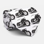 Zwarte motor stropdas (Opgerold)