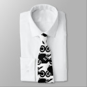 Zwarte motorfietsen stropdas (Gebonden)