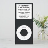 Zwarte MP3 Player-feestdag Kaart (Staand voorkant)