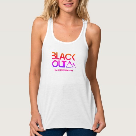 Zwarte multi-kleur tanktop (Voorkant)